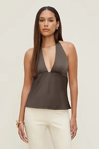 Vea Satin Halter Top