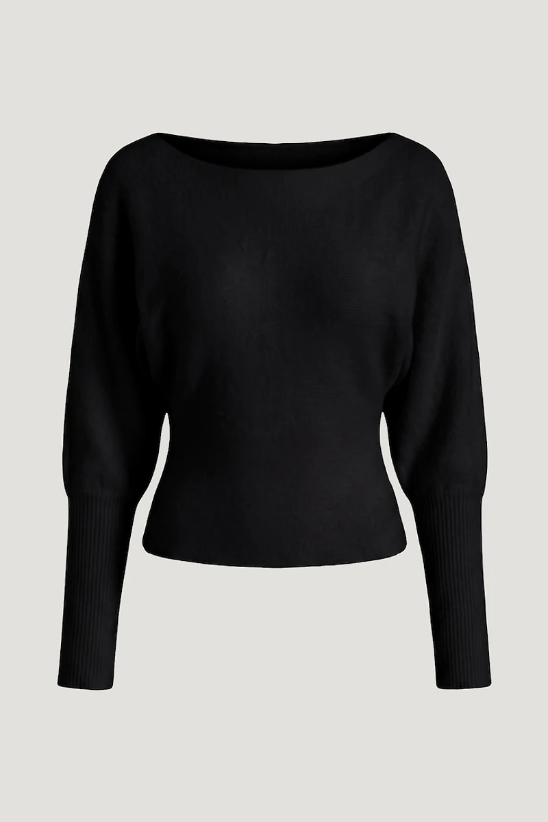 Cinched Boat Neck Sweater