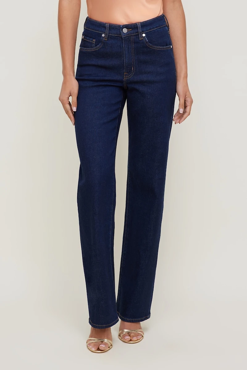 Heidi Stretch High Rise Wide Leg Jeans