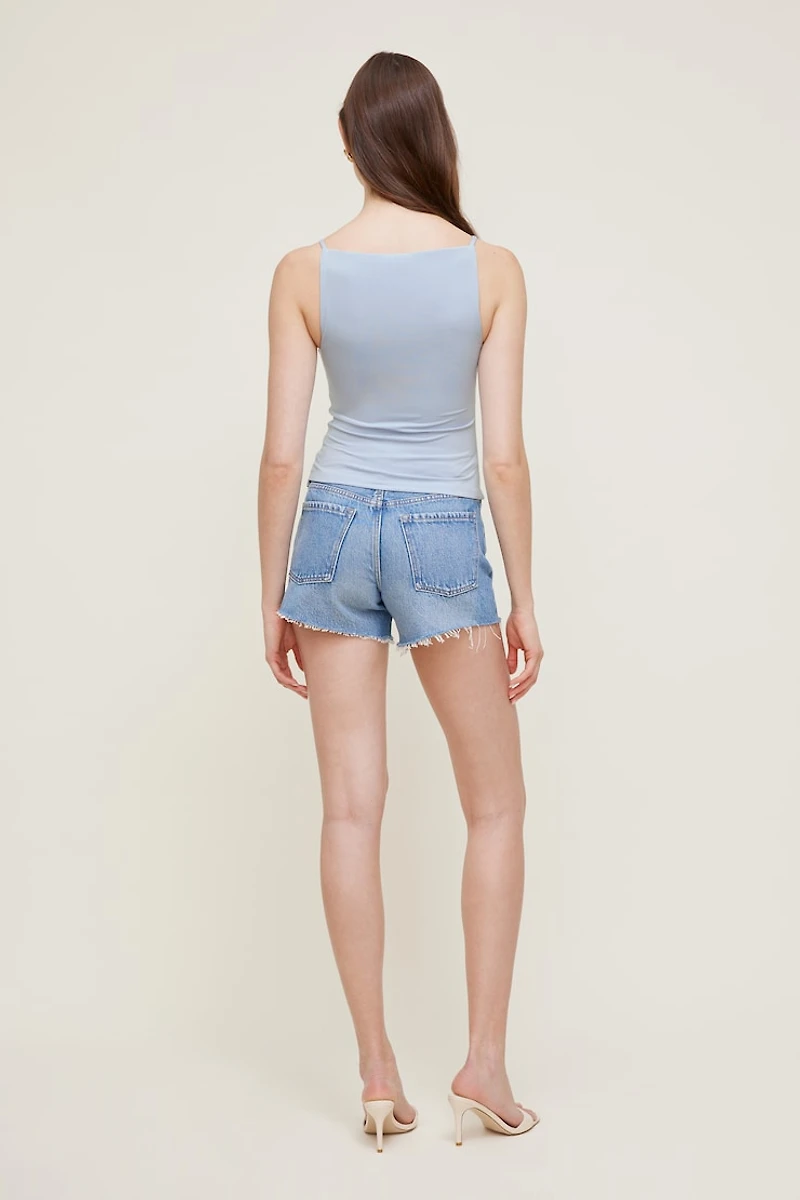 James Relaxed Mid Rise Denim Shorts