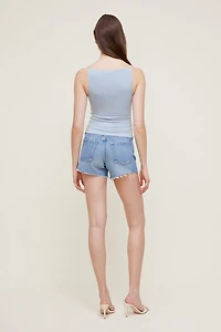 James Relaxed Mid Rise Denim Shorts