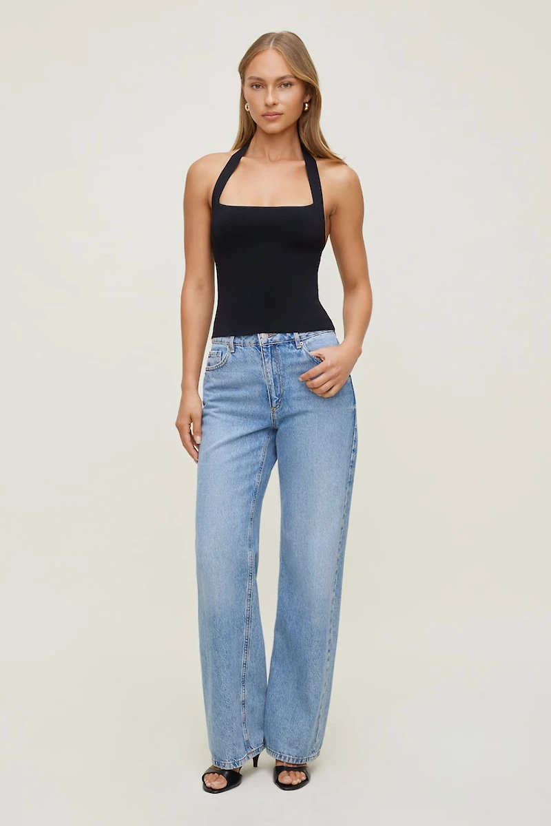 Square Neck Halter Sweater