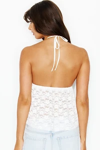 Lace Babydoll Flyaway Halter Top