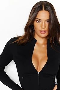 Active Shirttail Zip Top
