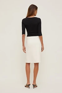 Crepe Midi Skirt