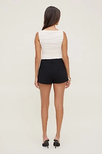 Fitted Mid Rise Shorts
