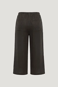Pantalon capri en lin Leo