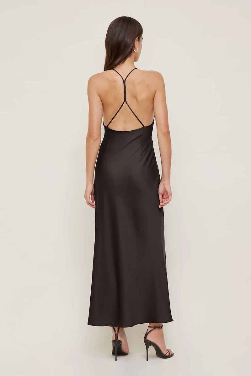 Livia Satin Maxi Dress