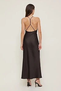 Livia Satin Maxi Dress