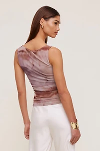 Nola Printed Mesh Tank Top
