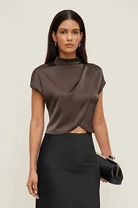 Ella Layered Satin Blouse