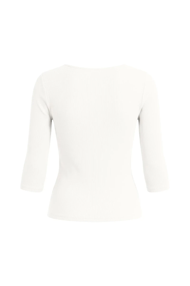 Plunge 3/4 Sleeve Top