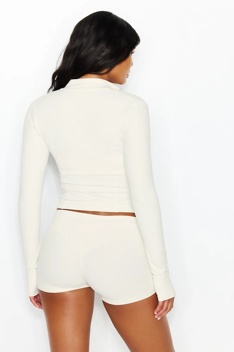 Blouson à fermeture éclair bidirectionnelle
