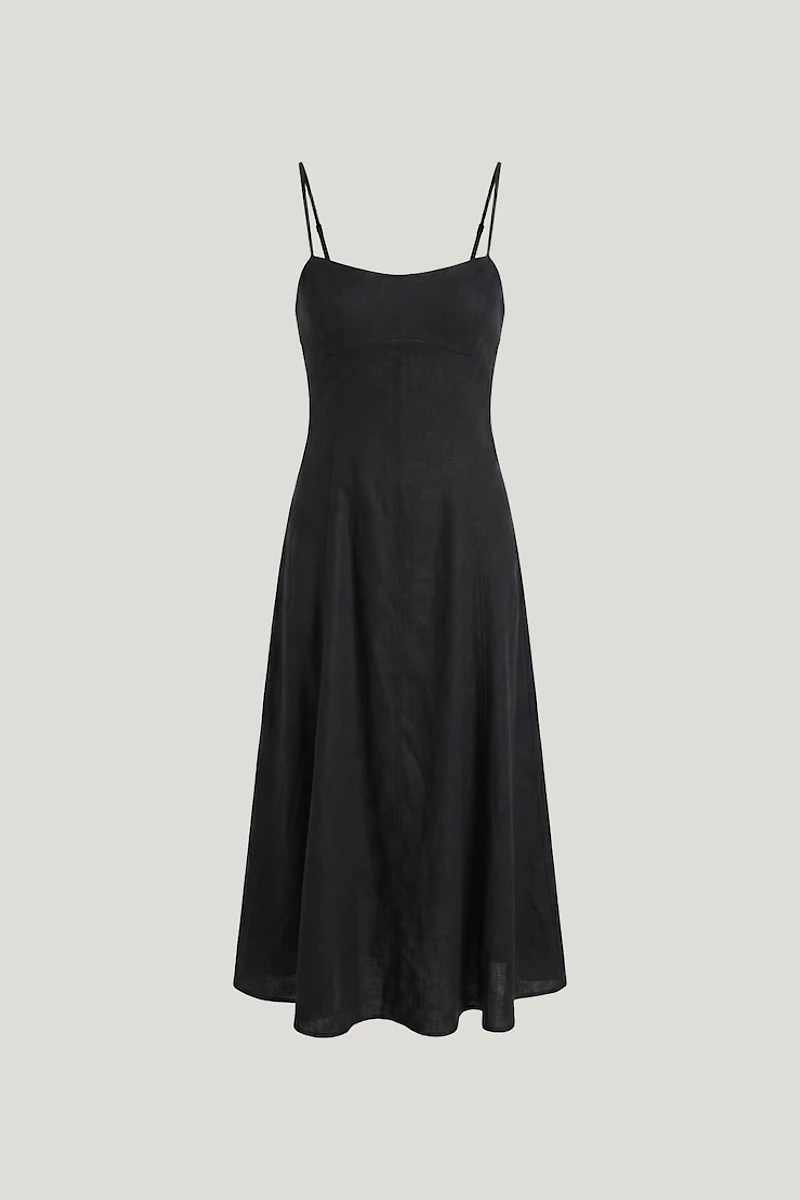 Belle Linen Midi Dress