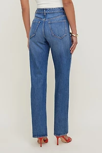 Jean Heidi à taille haute et jambe large