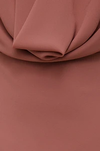 Plunge Cowl Neck Maxi Dress