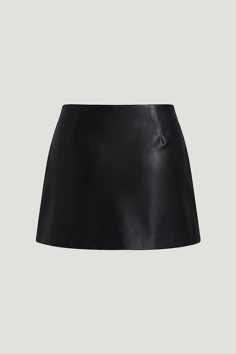 Stacie Faux Leather Mini Skort