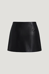 Stacie Faux Leather Mini Skort
