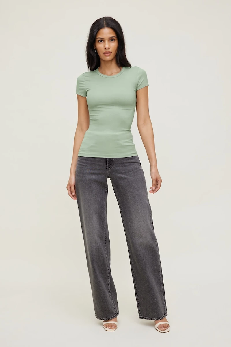 T-shirt à col rond Rumi