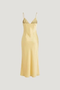 Lace Satin Maxi Dress