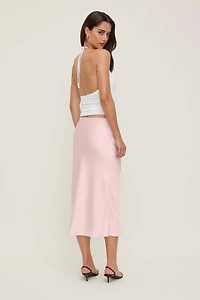Delila Satin Midi Skirt