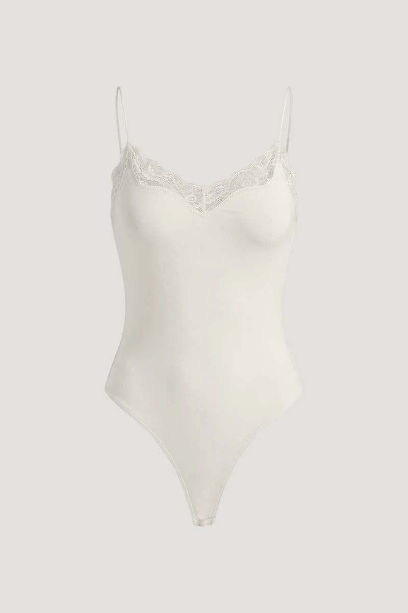 Sculpt Lace Trim Bodysuit