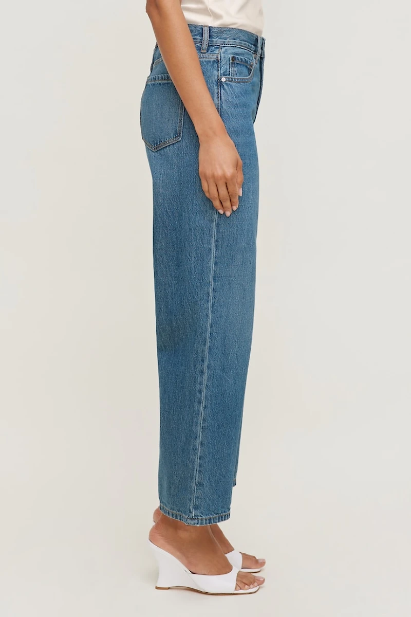 Theo Mid Rise Barrel Leg Jeans