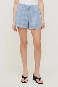 Short en lin à enfiler
