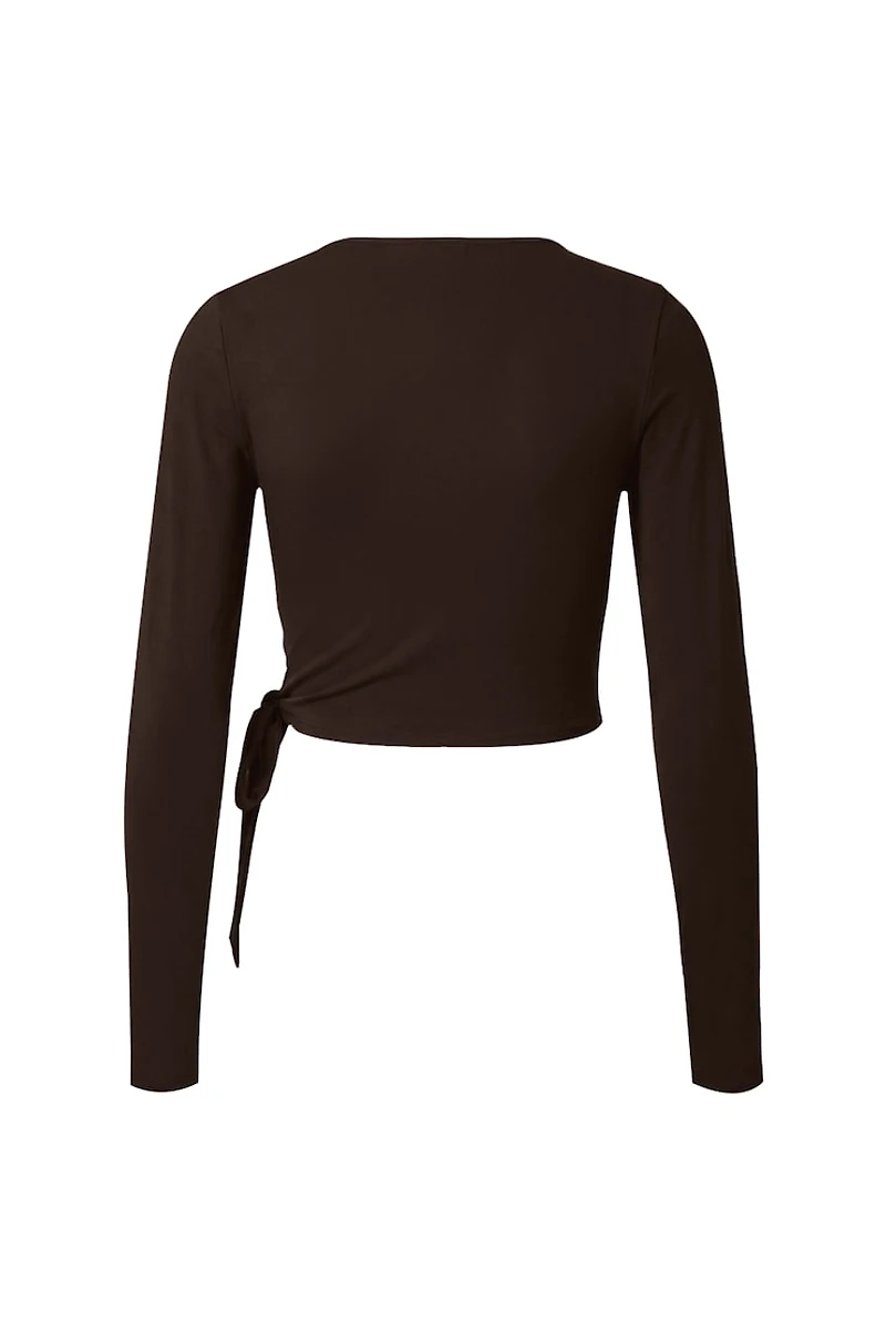 Smooth Long Sleeve Wrap Top