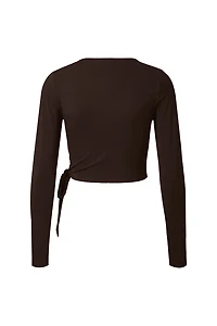 Smooth Long Sleeve Wrap Top