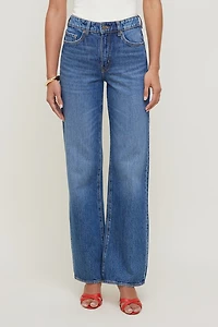 Jean Heidi à taille haute et jambe large