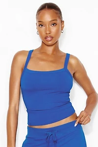 Open Neck Ribbed Cami Top