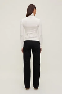 Fitted Turtleneck Top