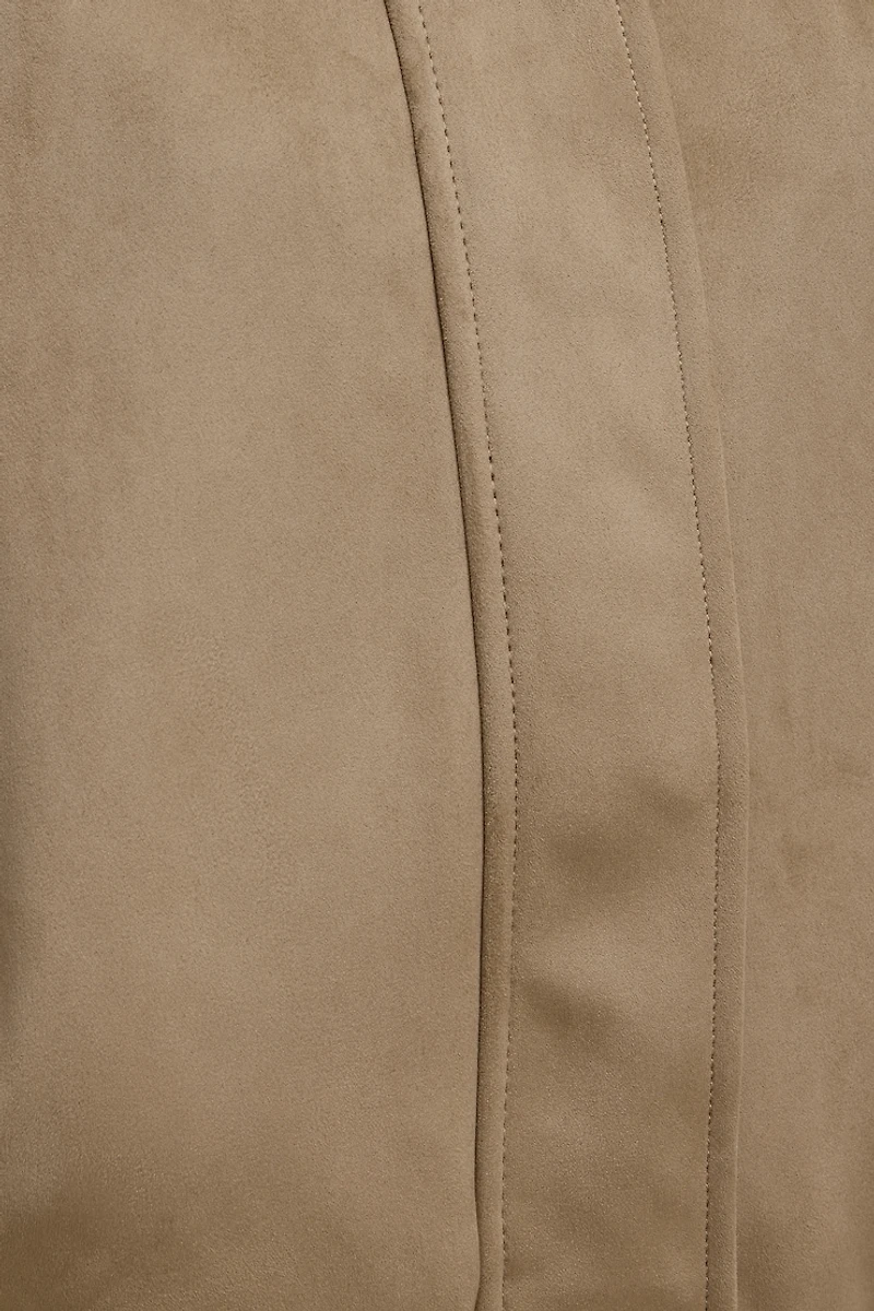 Brynn Faux Suede Bomber Jacket