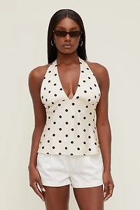 Vea Satin Halter Top