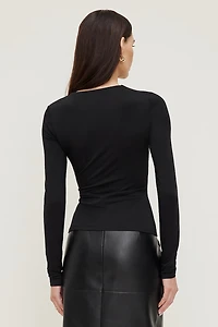 Draped Long Sleeve Top