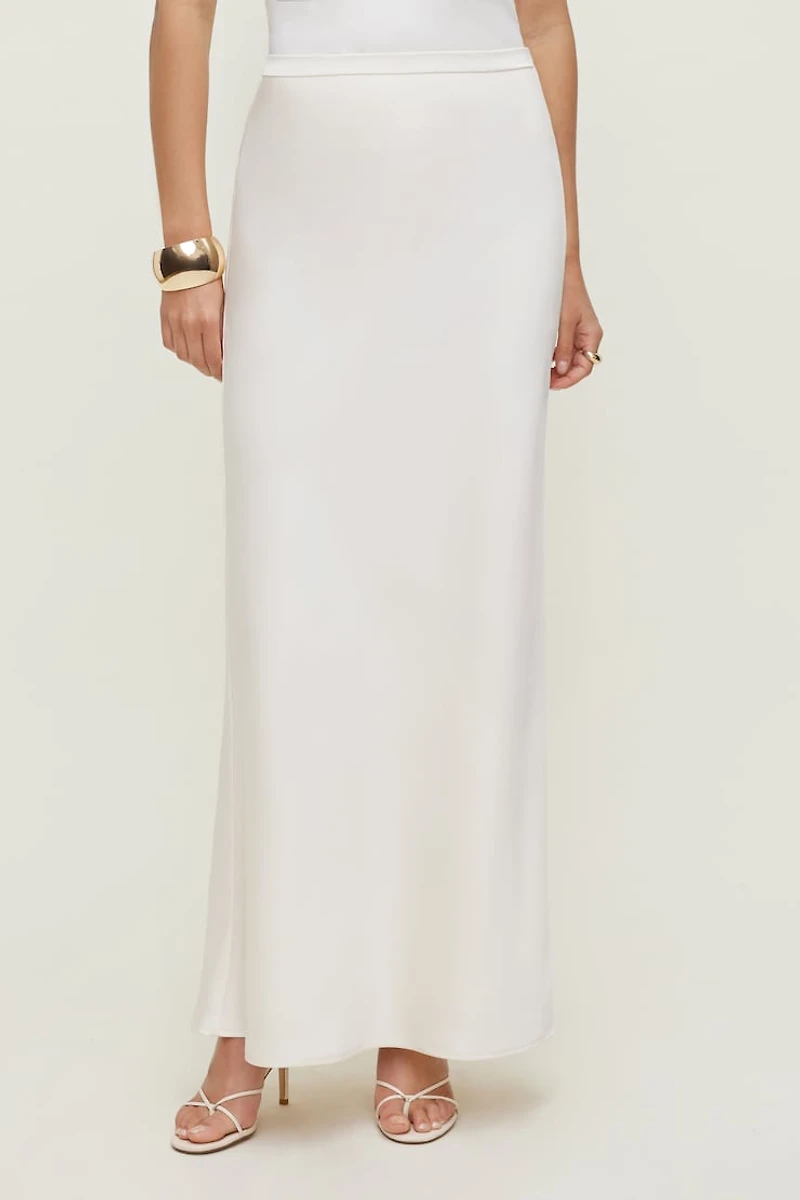 Jupe maxi en satin