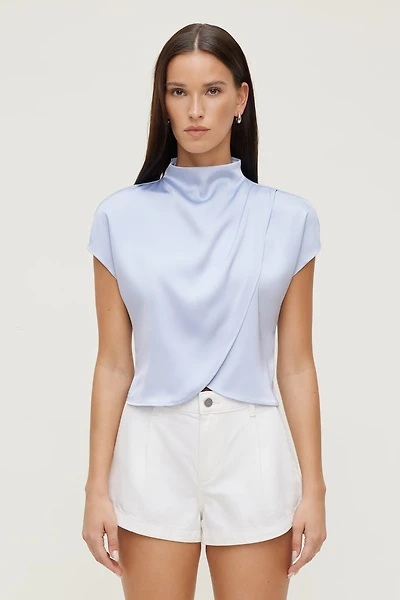 Blouse superposée en satin Ella