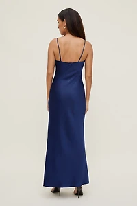 Lucia Satin Maxi Slip Dress