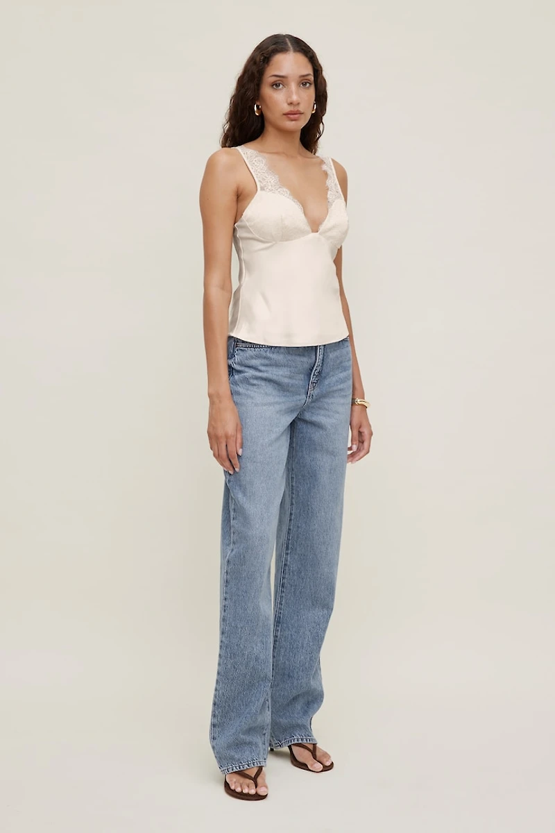 Satin Lace Cami Top