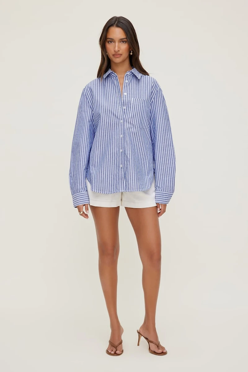 Striped Poplin Shirt