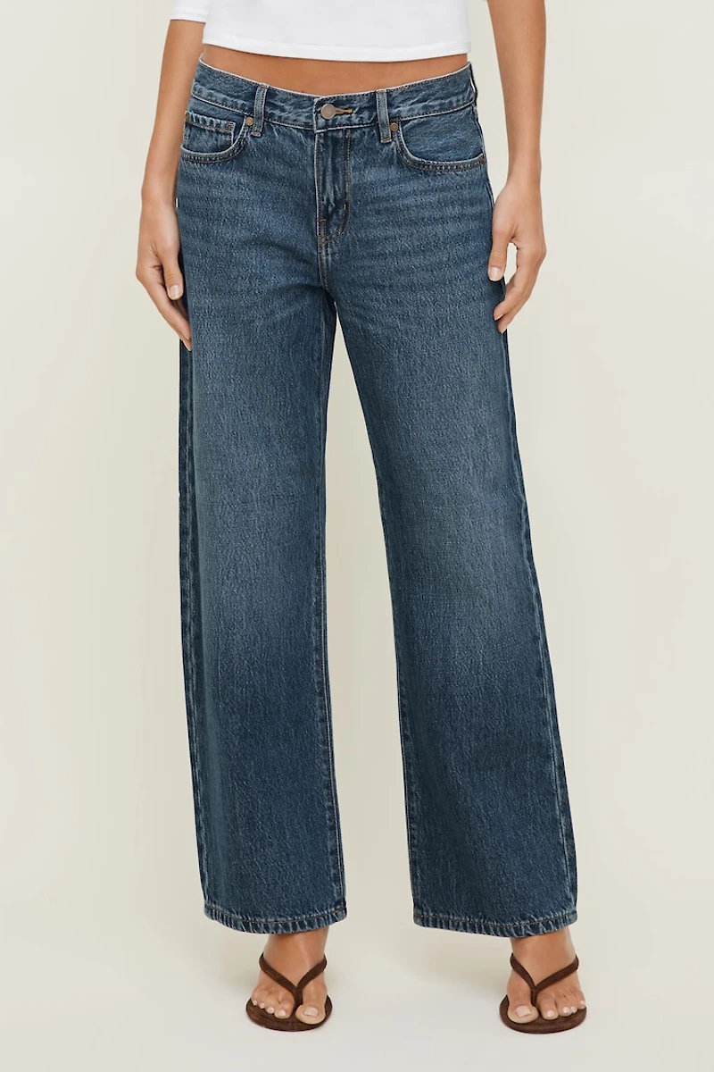 Jules Relaxed Low Rise Straight Leg Jeans
