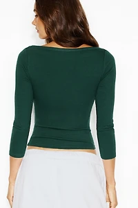 SnatchRib 3/4 Sleeve Top
