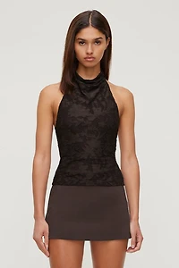 Jacquard Halter Top