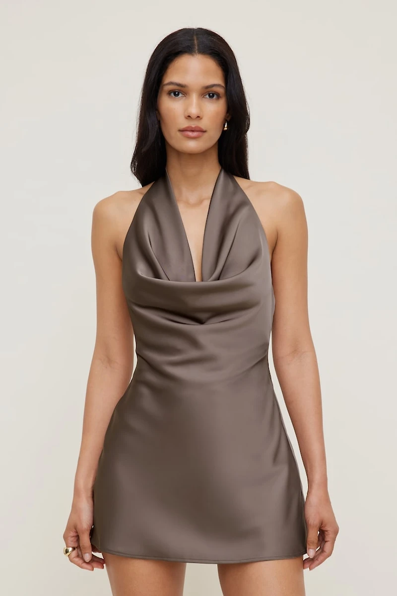 Camila Satin Romper Mini Dress