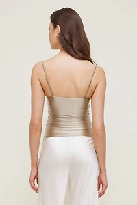 Monet Stretch Satin Top