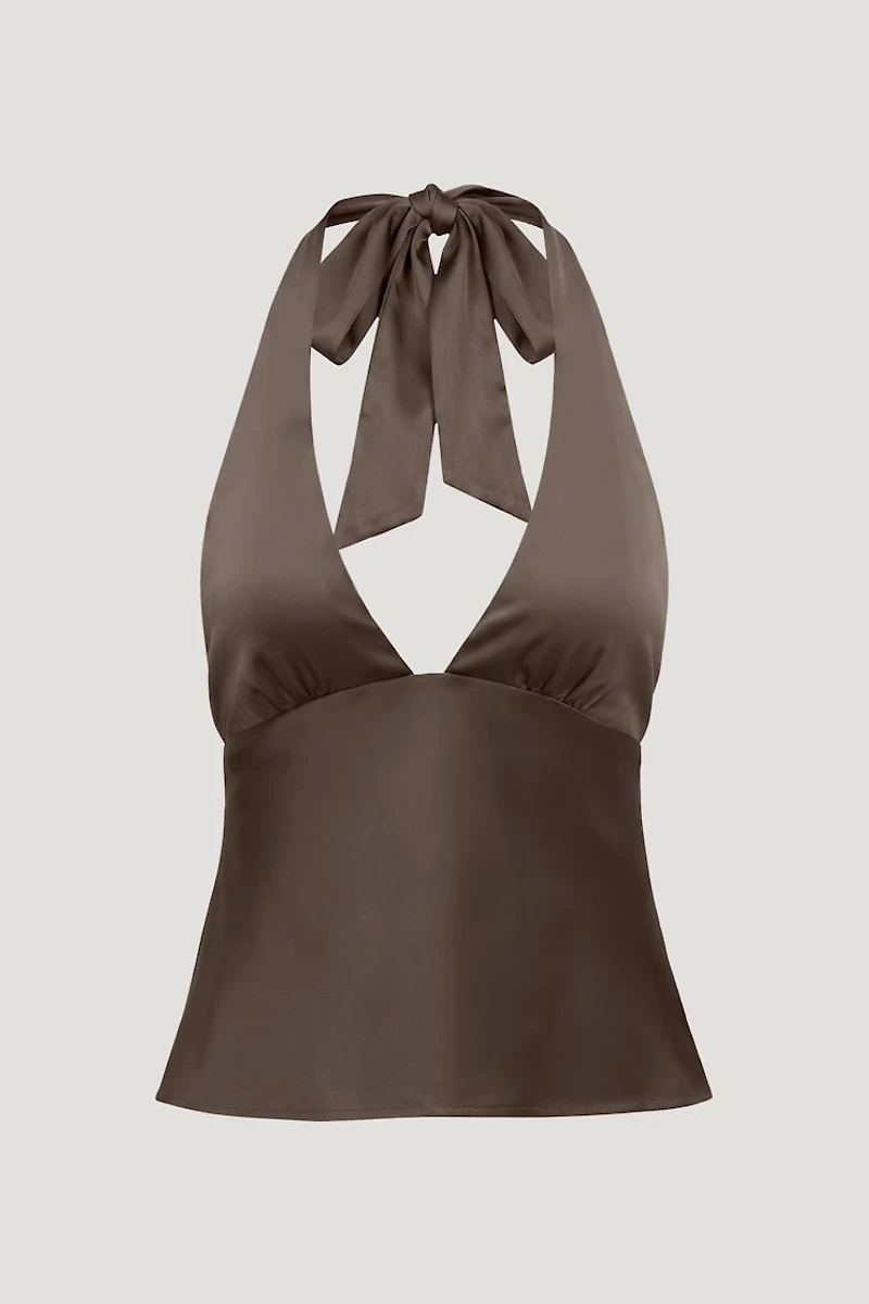 Vea Satin Halter Top