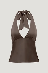 Vea Satin Halter Top