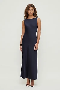 Robe nuisette maxi en satin Nora