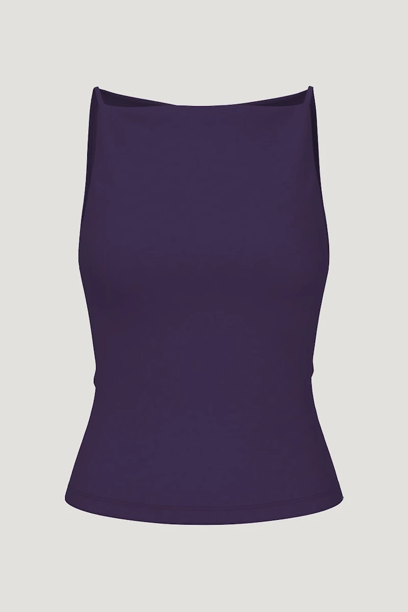 Camisole sculptante à col bateau et bretelles